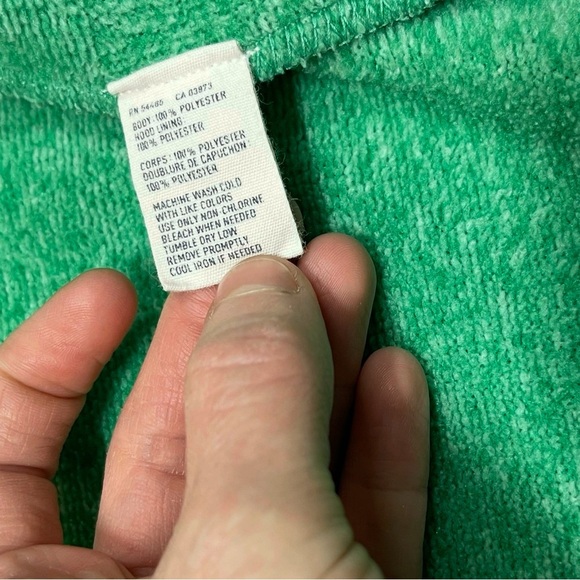 American Eagle Full Zip Logo Sherpa Hoodie Sweatshirt Y2K - Picture 10 of 10